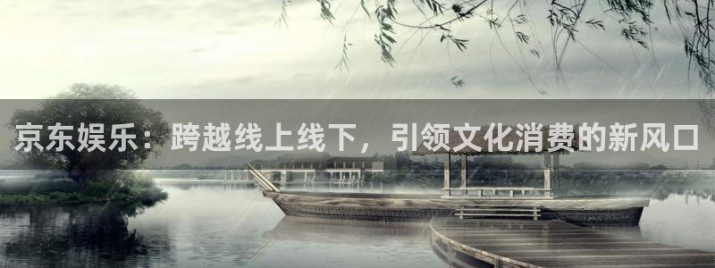 星辉平台账号注册：京东娱乐：跨越线上线下，引领文化消费的新风口